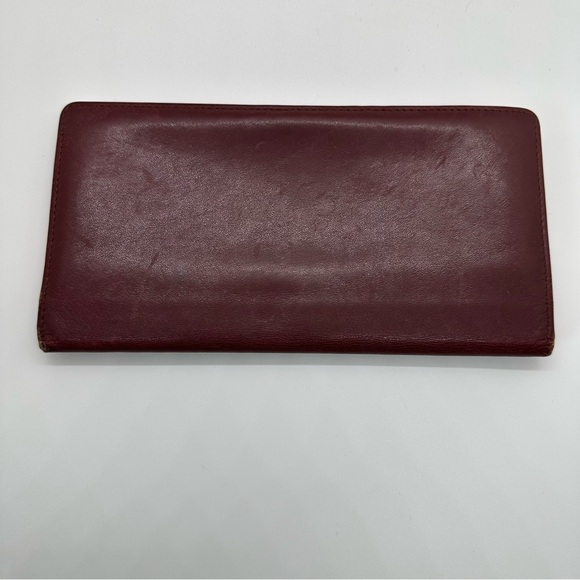 Cartier | Must Have Red Gold Plated Corners Long Bill Wallet Card Holder - Picture 2 of 10